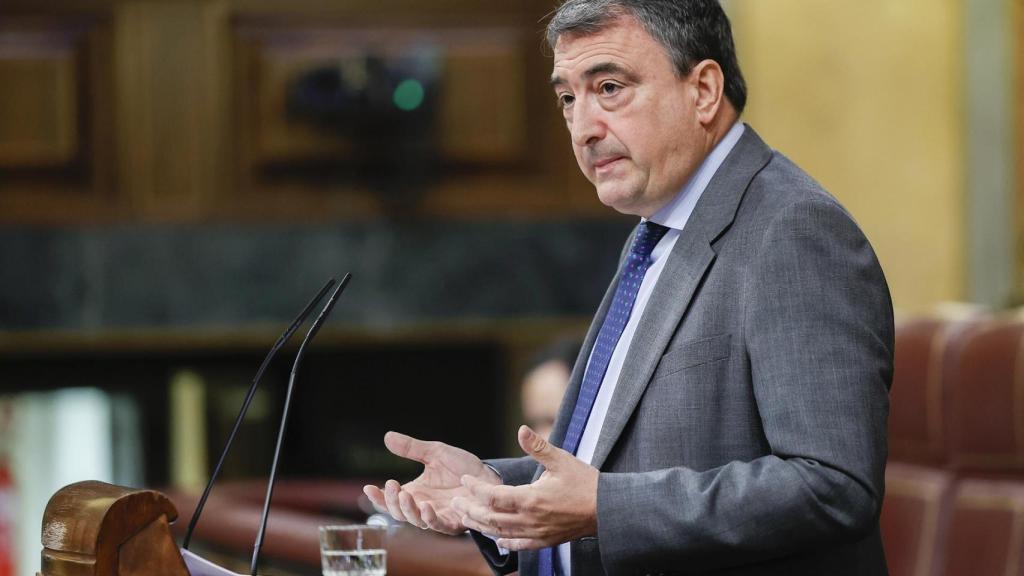 El portavoz de del PNV, Aitor Esteban, este miércoles durante el Debate sobre el estado de la Nación.