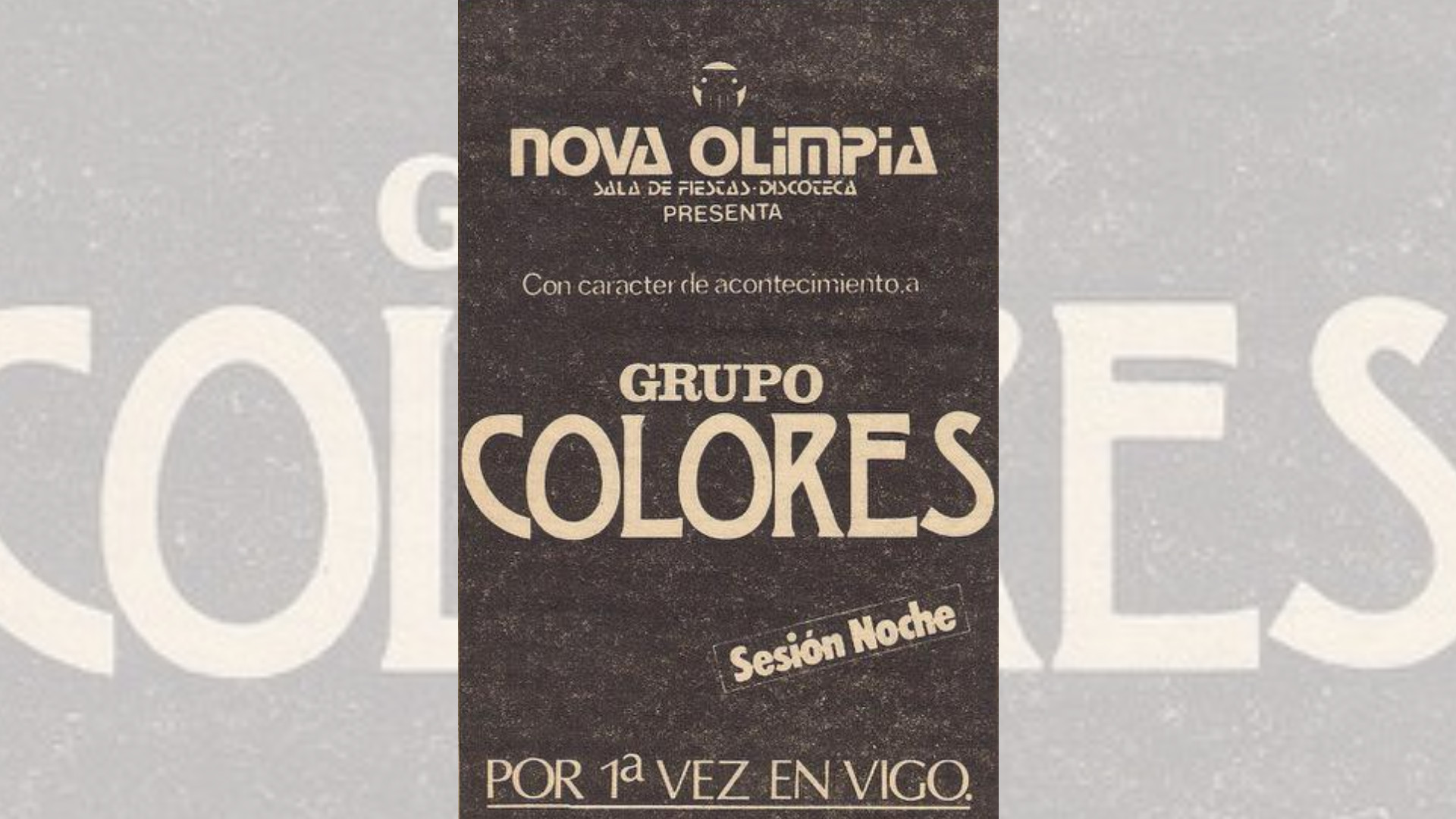 Anuncio en prensa del primer concierto de Colores. Foto: Cedida