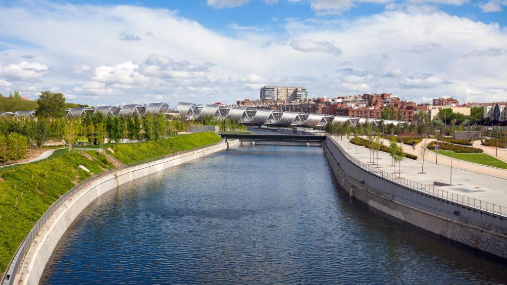 El Manzanares en su paso por Madrid, actualmente Madrid Río.