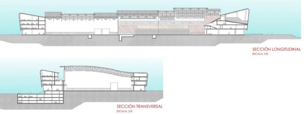 Sección de la ampliación proyectada.