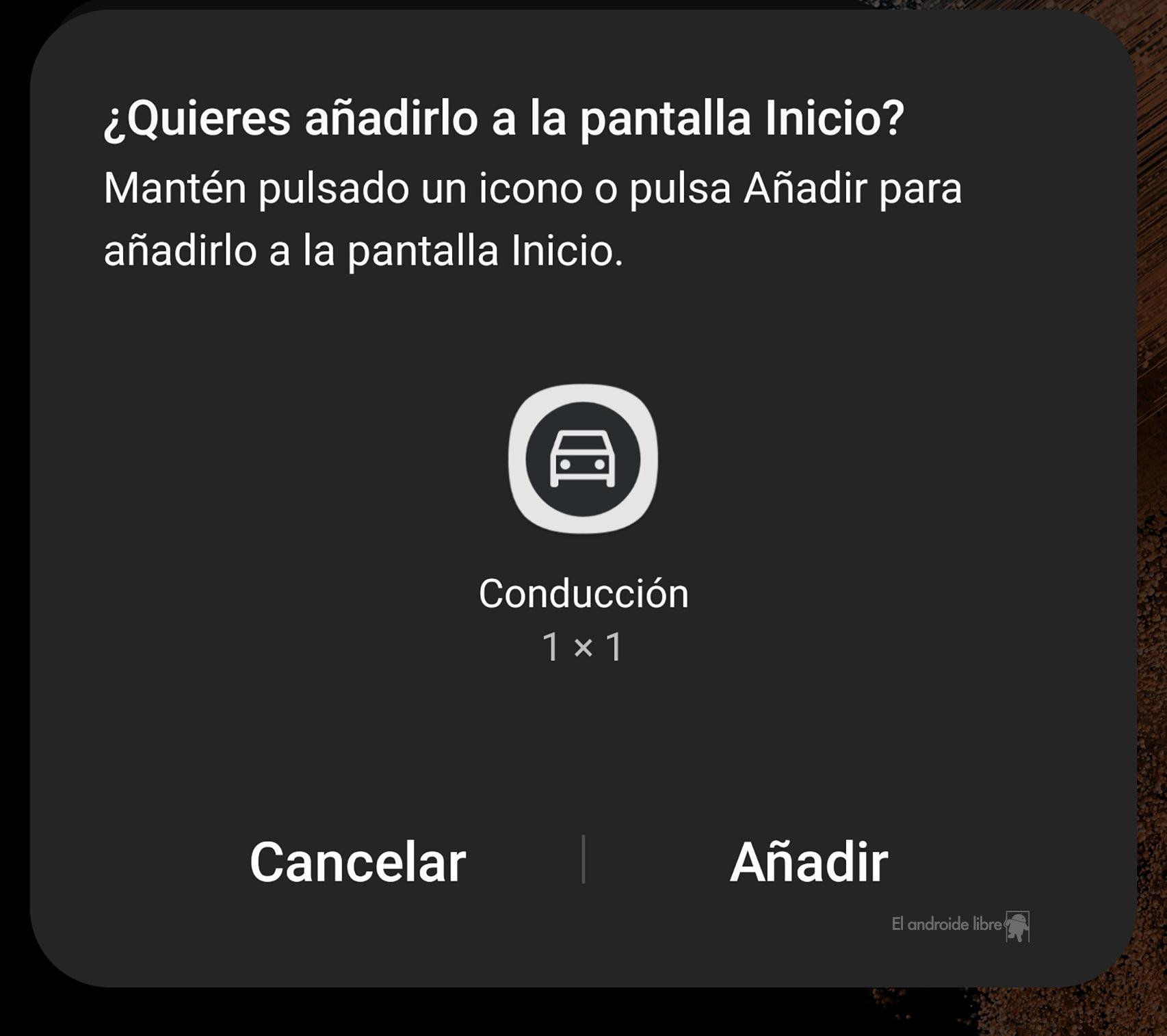 Añadimos el acceso directo a inicio