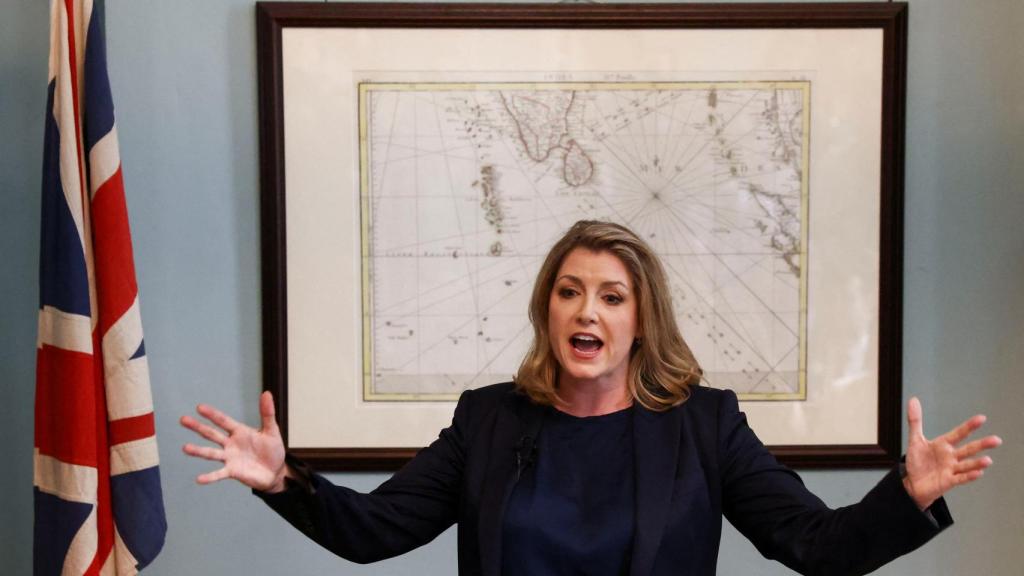 La diputada conservadora británica Penny Mordaunt lanza una campaña de liderazgo en Londres