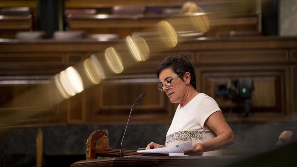 Mertxe Aizpurua, portavoz de EH Bidu en el Congreso, durante el Debate sobre el estado de la Nación.