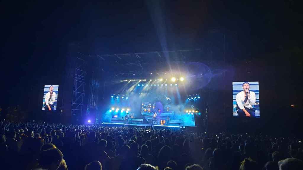 Sebastián Yatra durante su actuación en Vigo.