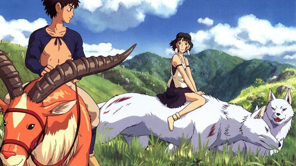 Ashitaka y Shan en una captura de pantalla de 'La Princesa Mononoke'