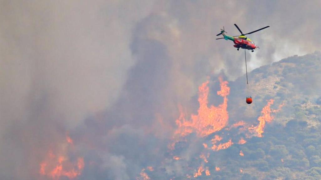 Una imagen del incendio en la Sierra de Mijas.