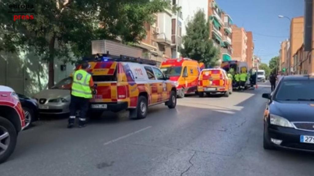 Emergencias Madrid atiende al trabajador de limpieza que sufrió un golpe de calor