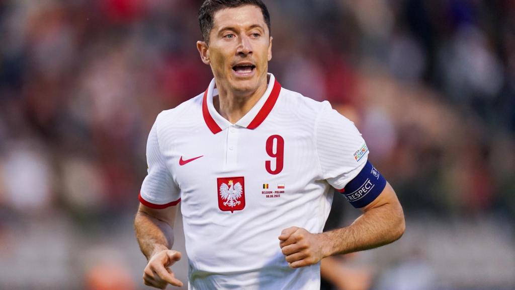 Robert Lewandowski, con la selección de Polonia