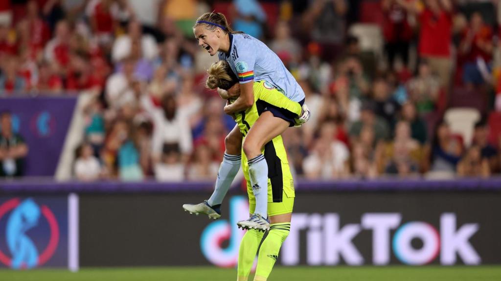 La futbolista Irene Paredes en el partido Dinamarca-España.