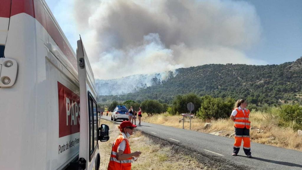 Puesto de socorro de Cruz Roja en Cebreros, Ávila.