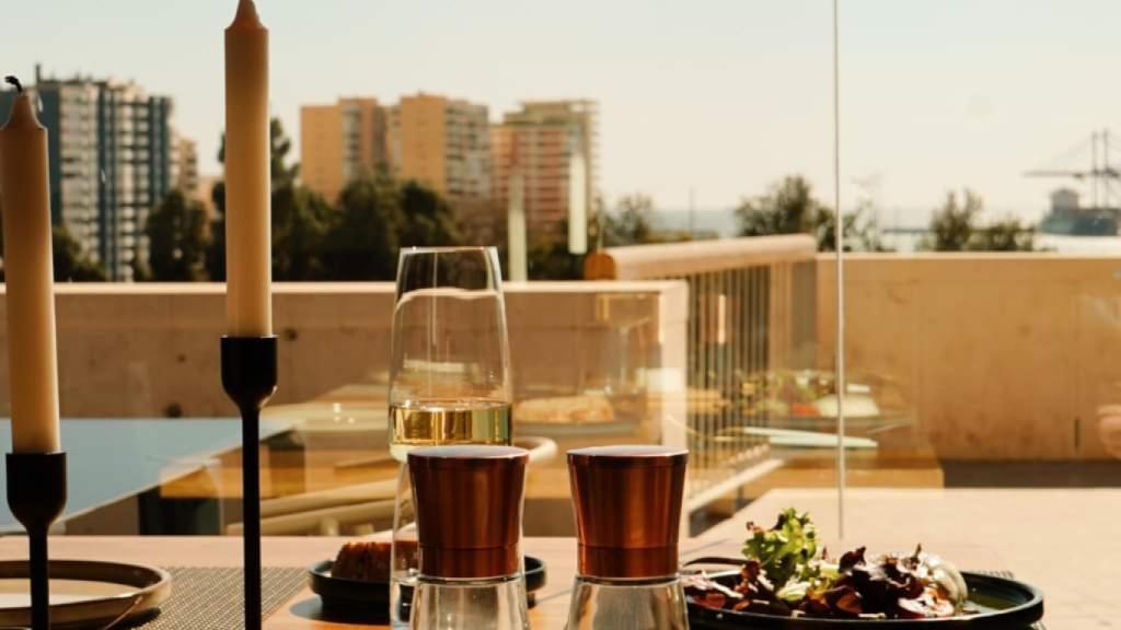 Vistas desde el restaurante Mi niña Lola, Málaga.