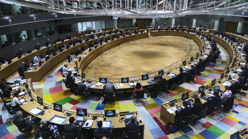 Los ministros de Exteriores de los 27, durante su reunión este lunes en Bruselas