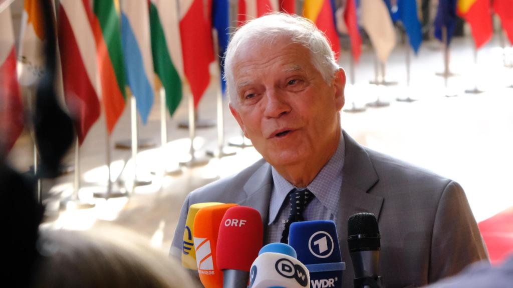 El jefe de la diplomacia de la UE, Josep Borrell, durante su comparecencia de prensa de este lunes.