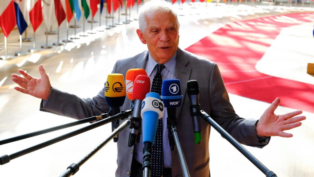 El jefe de la diplomacia de la UE, durante su comparecencia de prensa de este lunes