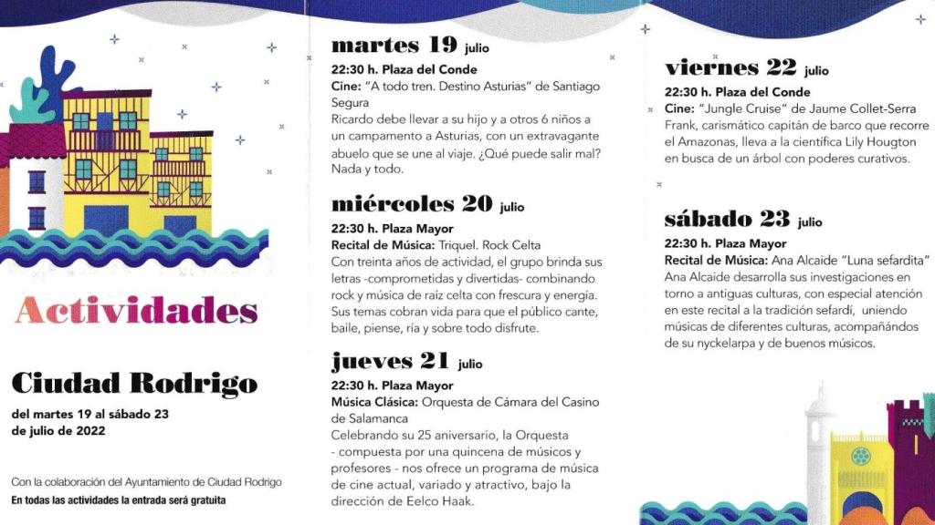 2022_NOCHES DE CULTURA_Programa Ciudad Rodrigo