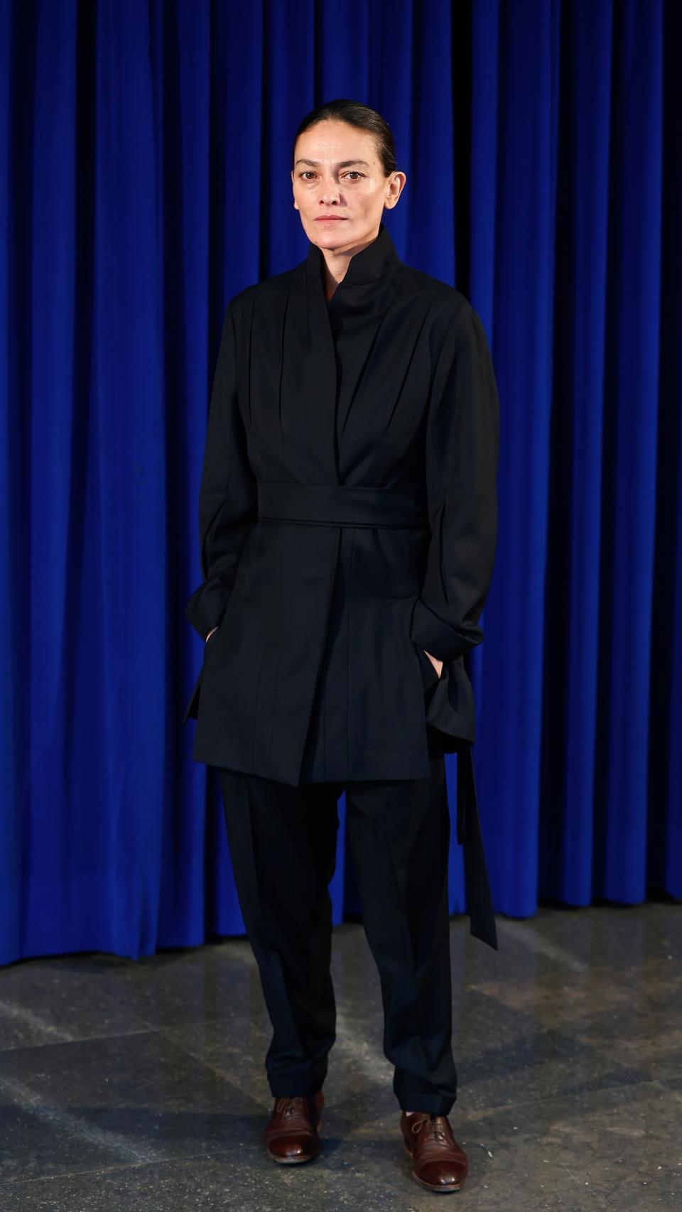 La modelo Laura Ponte en el desfile de Oteyza en abril de 2021.