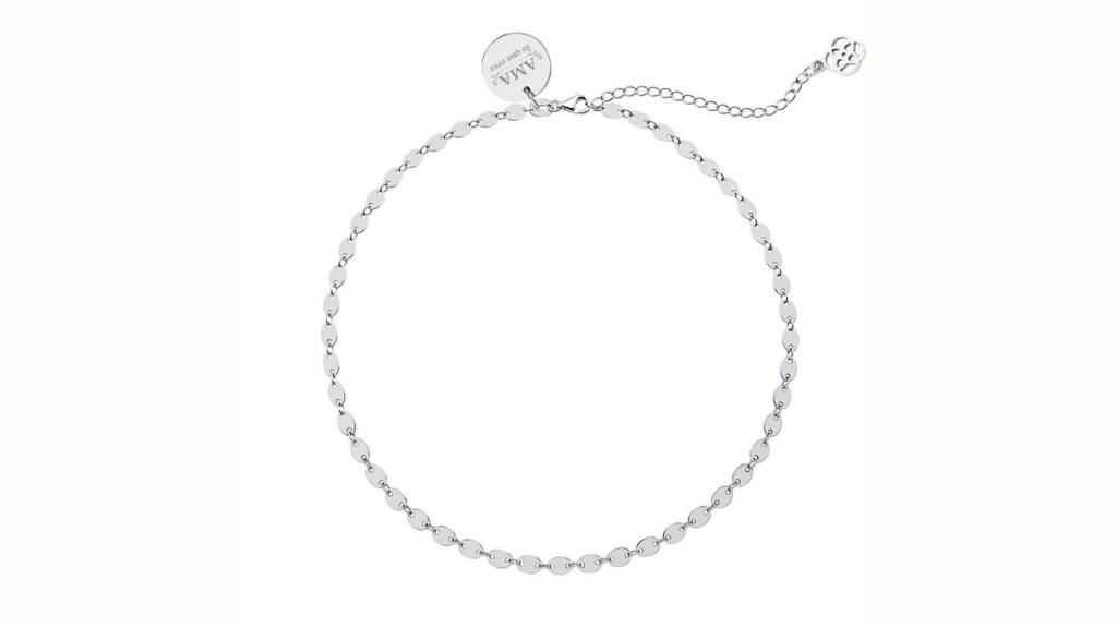 Gargantilla Chocker Lentejuelas silver.