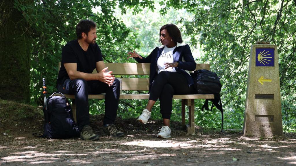 Miguel Ángel Tobías en uno de sus capítulos por el Camino.