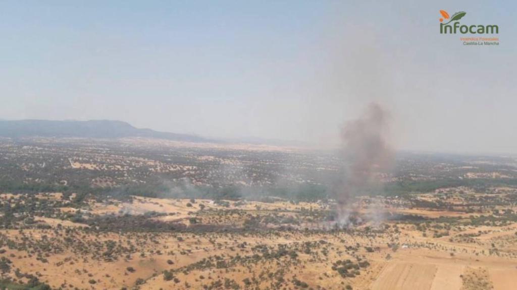 Incendio en El Casar de Escalona. Foto: INFOCAM.