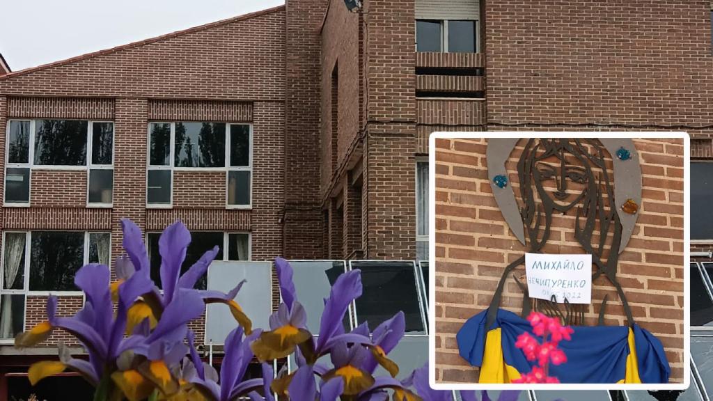 El colegio en el que se hospedan los refugiados ucranianos en Nora del Río