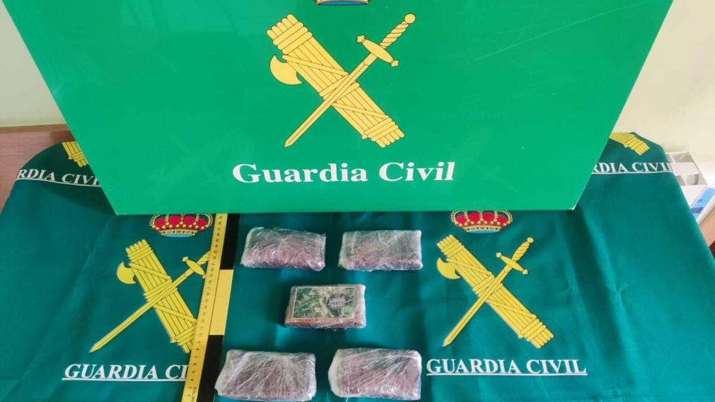 Imagen del hachís interceptado a una mujer en la provincia de Segovia