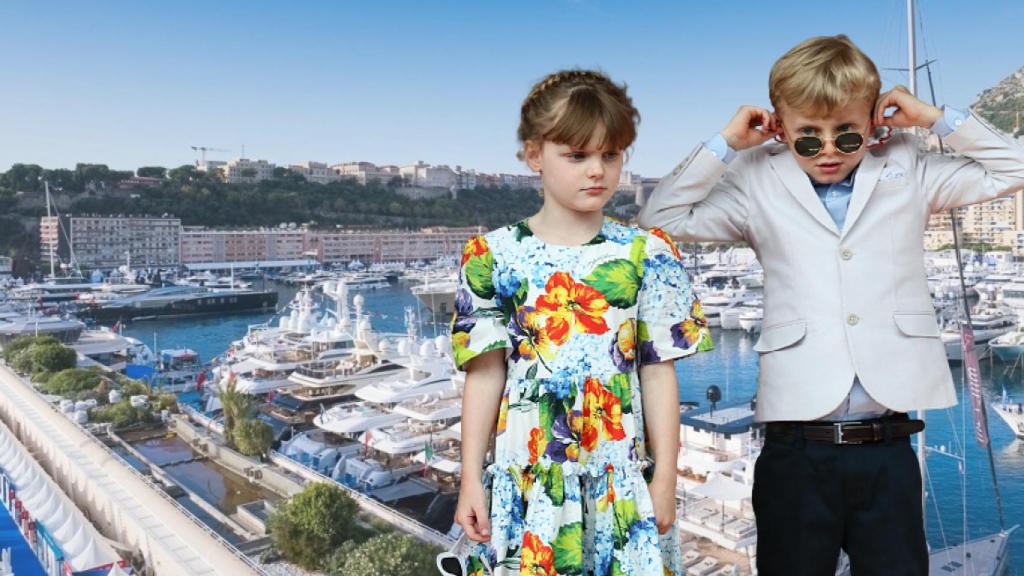 Los mellizos Gabriella y Jacques de Mónaco en un montaje de JALEOS.