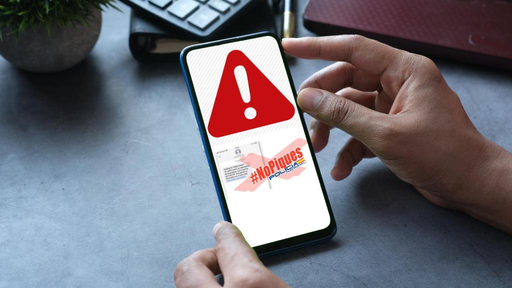 Así es el falso SMS de la Agencia Tributaria que alerta la Policía Nacional.