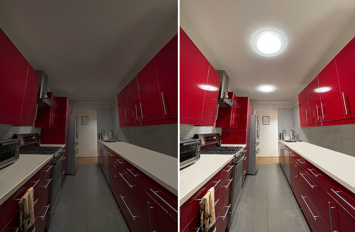 Instalación de Solatube en una cocina.