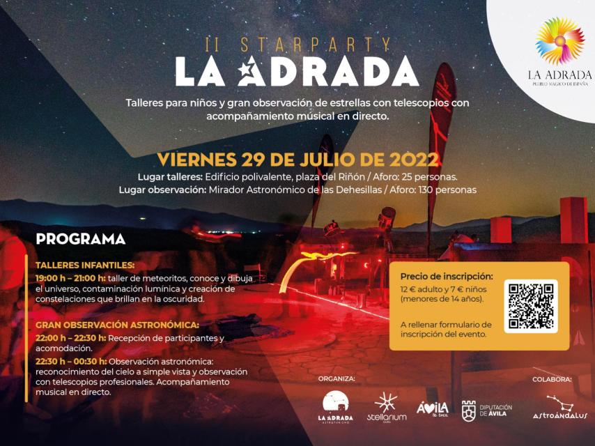 Cartel Star Party La Adrada 2022