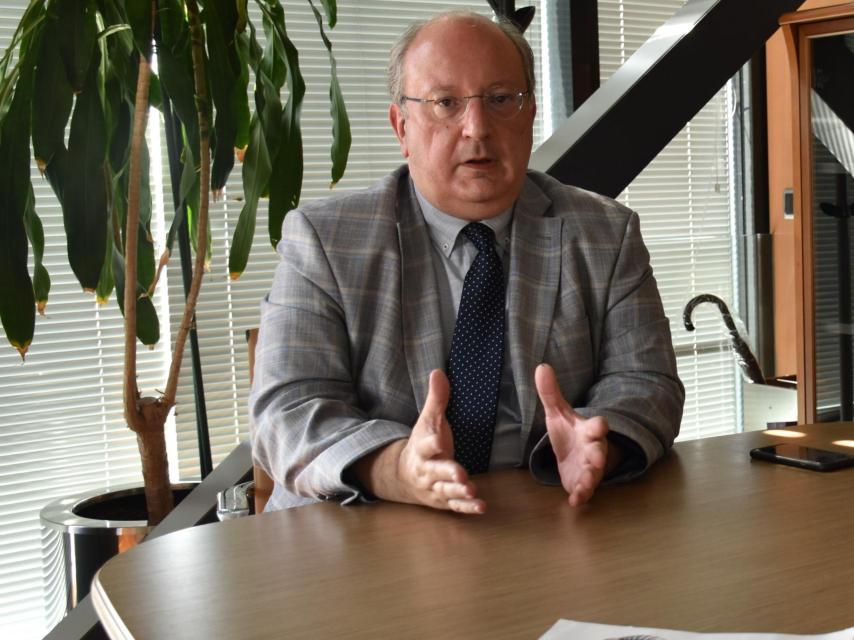 Enrique Cabero, presidente del CES de Castilla y León, en un momento de la entrevista