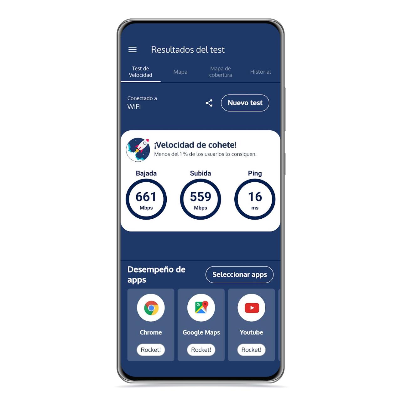 Velocidad de Internet en Meteor