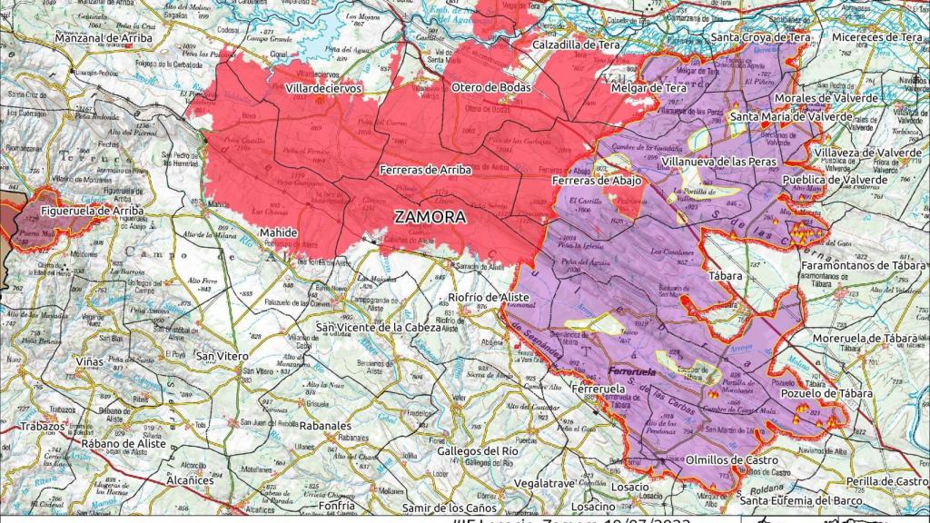 30.000 hectáreas calcinadas en el incendio de Losacio