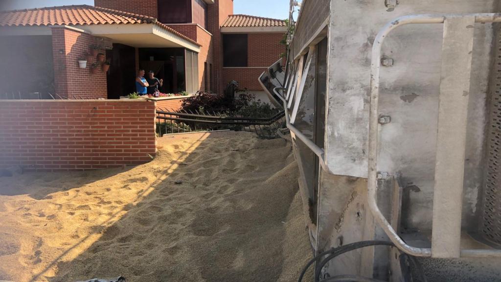 Accidente de un camión en Villalpando