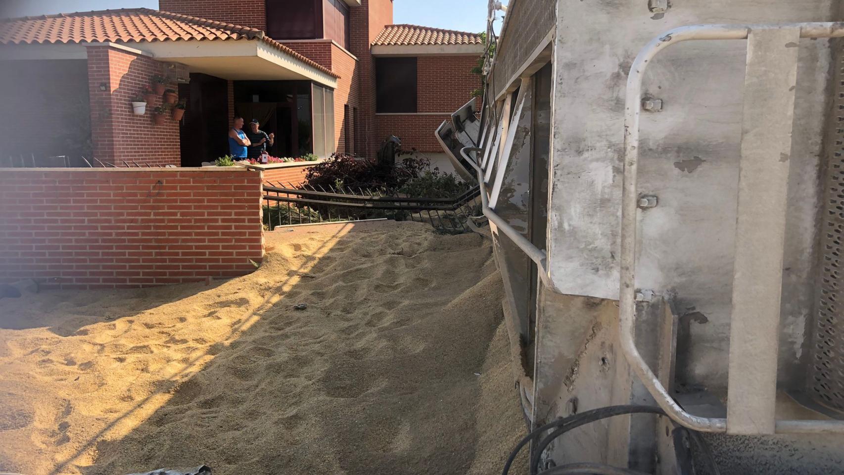 Accidente de un camión en Villalpando