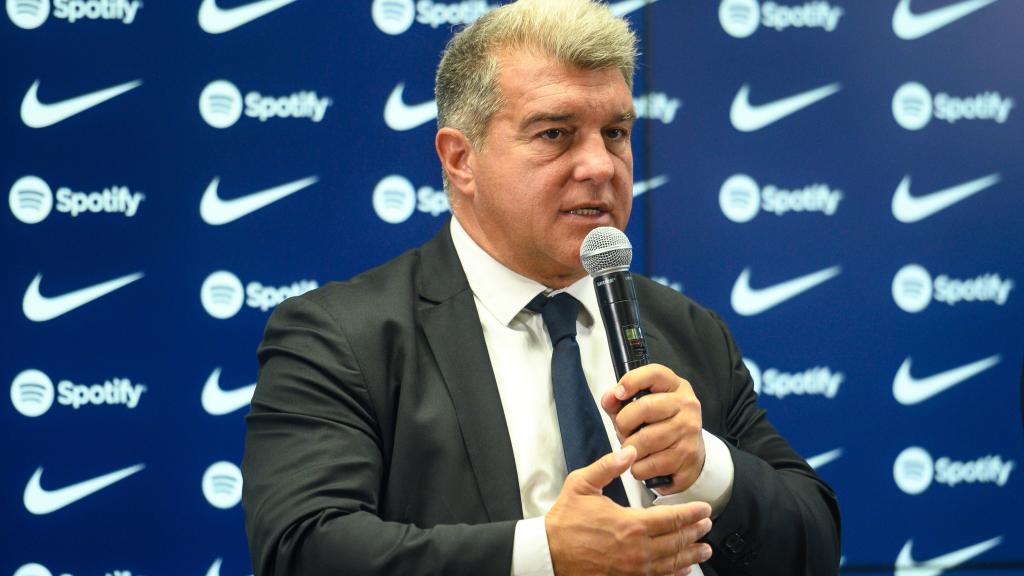 Joan Laporta, durante un acto del Barça