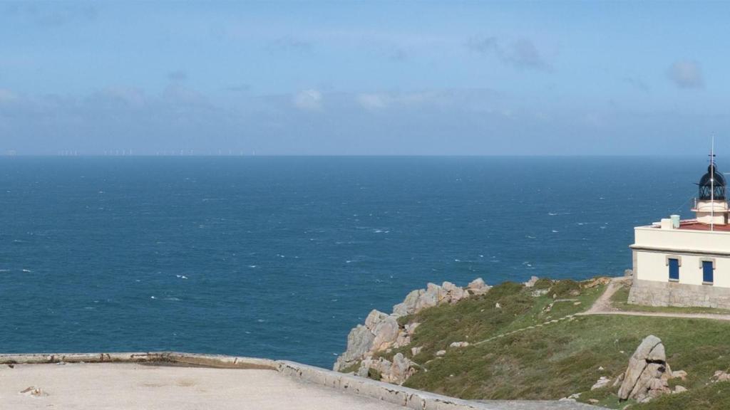 Simulación de la vista desde el Cabo Prior con Parque Nordés en el mar