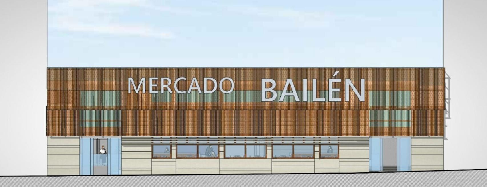 Nuevo aspecto de la fachada principal del mercado.