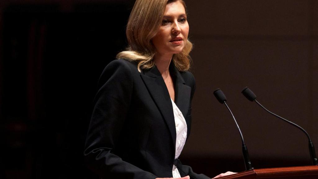 Olena Zelenska durante su discurso ante el Congreso de EEUU.