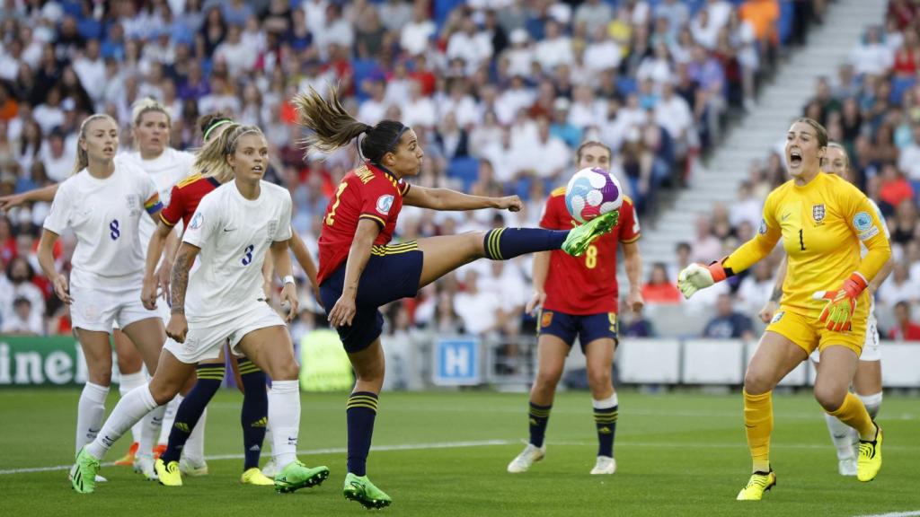 Marta Cardona, en el Inglaterra - España de la Eurocopa 2022