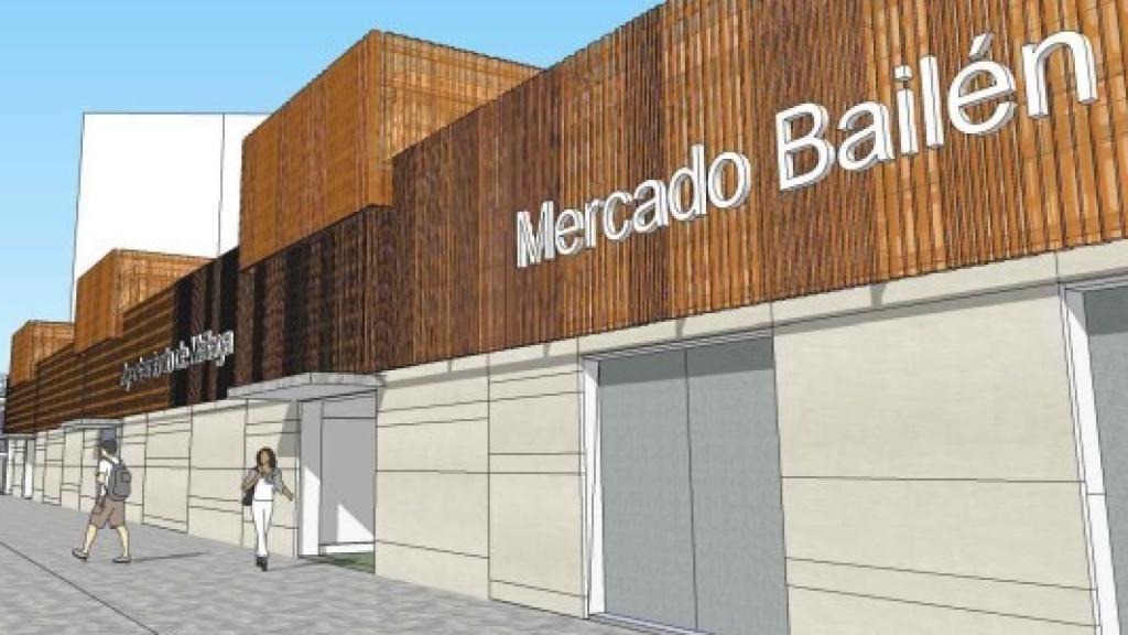 Renovación de la imagen del mercado de Bailén, en Málaga.