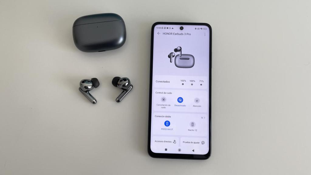 Los Honor Earbuds 3 Pro y la app para Android.