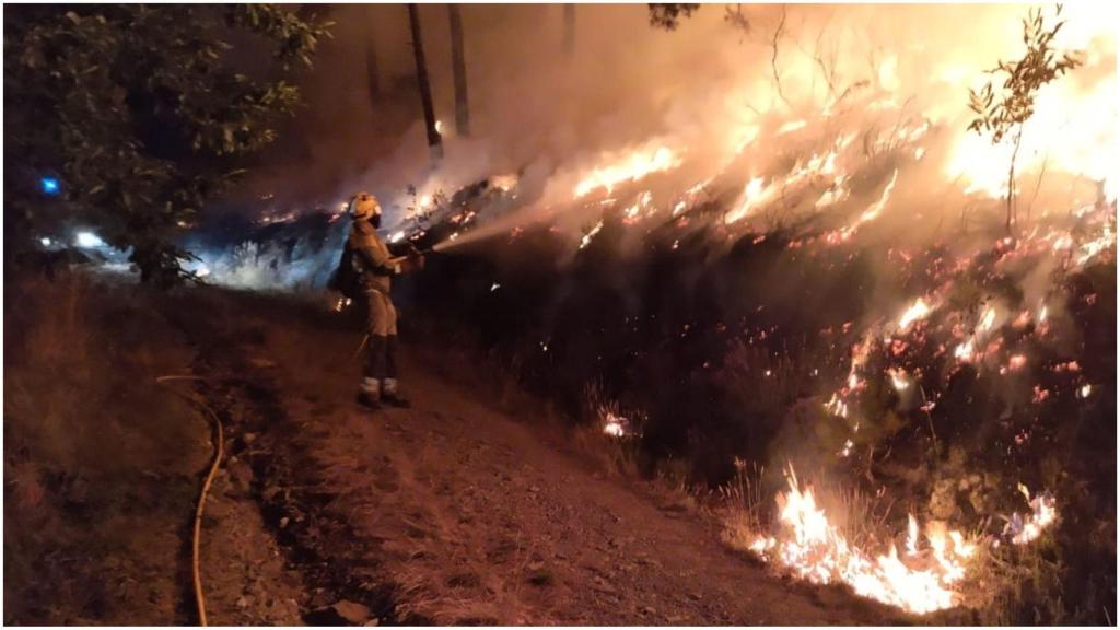 Bombero forestal en los incendios que asolan Galicia: A recuperación levará moitísimos anos