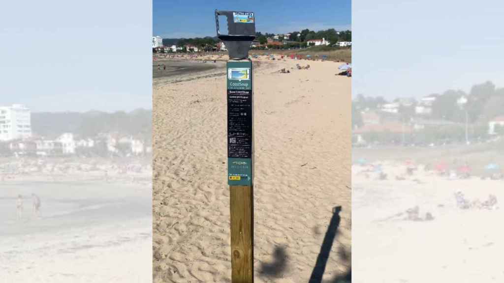 Base instalada en Playa América, en Nigrán.