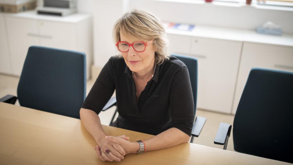 Natalia Menéndez en las oficinas del Teatro Español