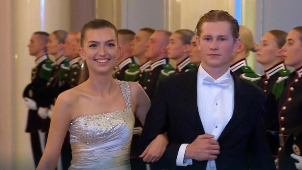 Magnus Heien Haugstad, con otra invitada en el cumpleaños de la princesa.