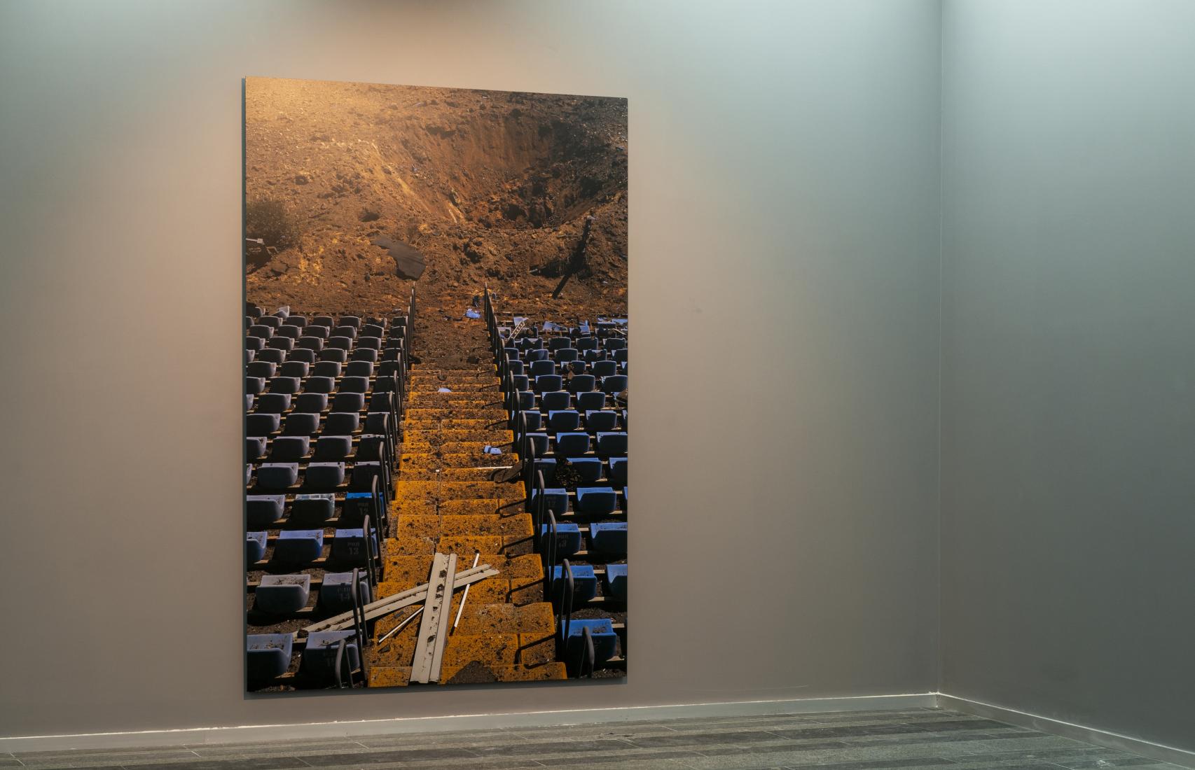 El Central Stadium de Nicolaiev, bombardeado por Rusia, en una fotografía de George Ivanchenko