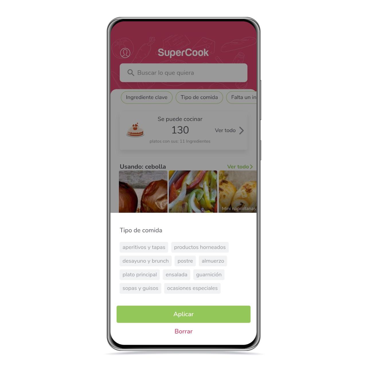Buscar comida en Supercook