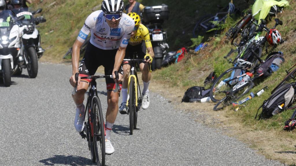 Tadej Pogacar ataca a Jonas Vingegaard.