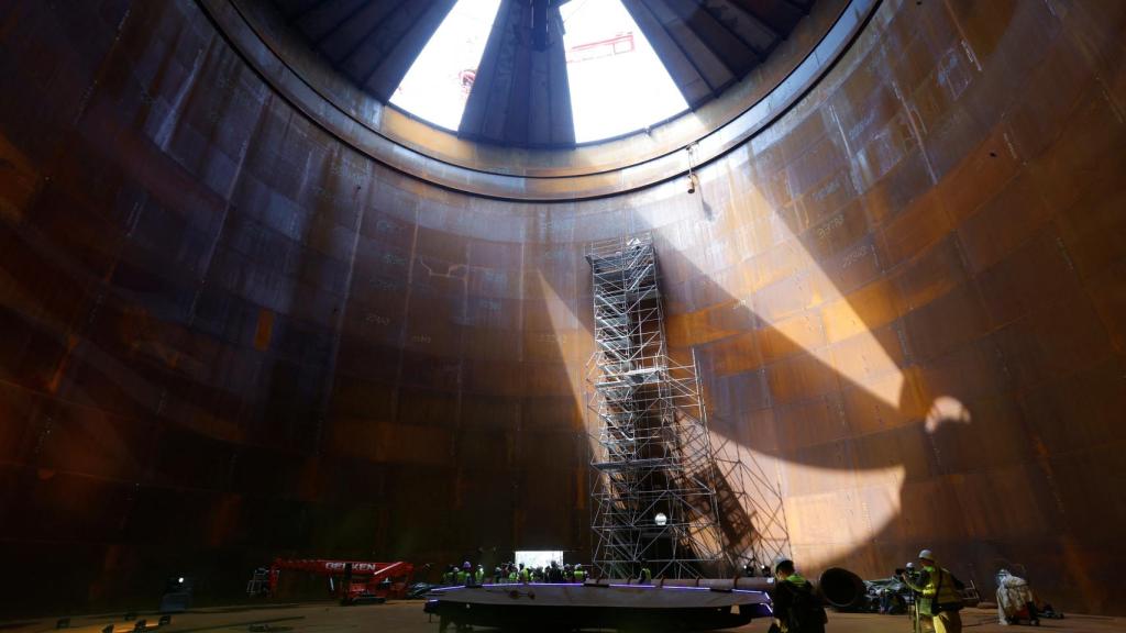 Así es el interior de la torre térmica.