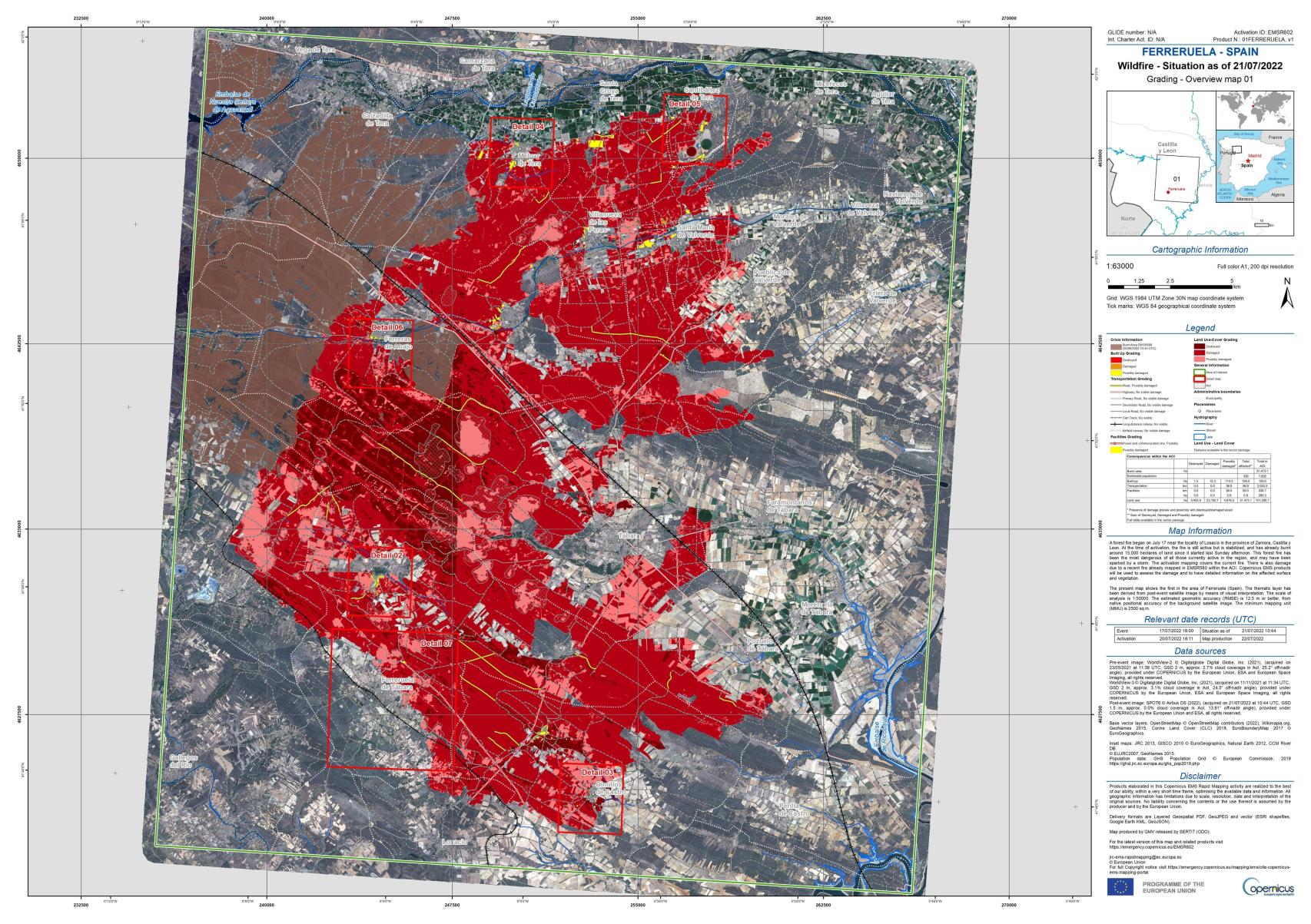 Imagen del satélite Copernicus